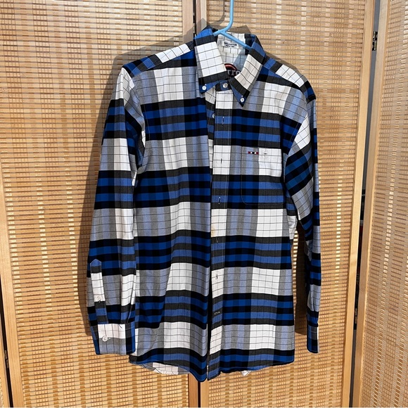 Larro Plaid Long sleeve button down Shirt medium - Picture 1 of 6
